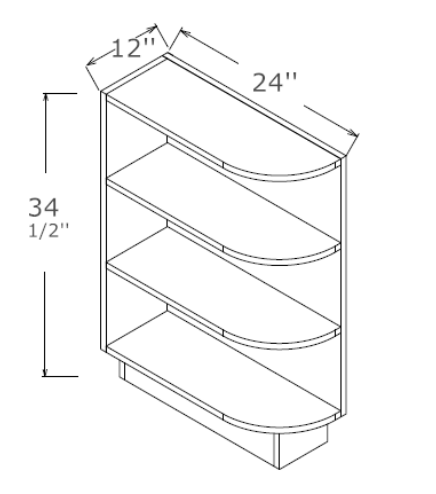 Charleston White Base End Shelf