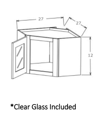 Aspen Charcoal Diagonal Corner Wall Glass Door