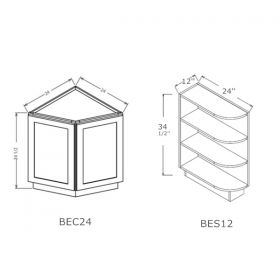 Shaker Gray Base End Cabinet