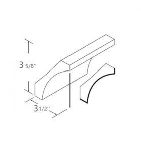 Shaker Espresso Cove Crown Moulding-COV