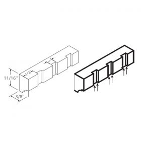 Shaker Espresso Dentil Moulding-DMTIS