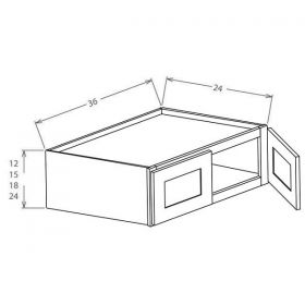 Shaker White Refrigerator Wall Cabinets