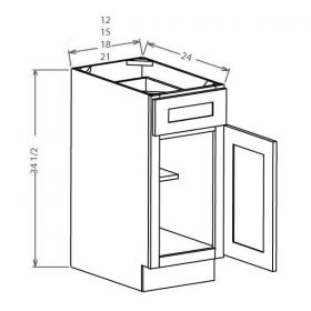 Aspen Charcoal Single Door Single Drawer Bases
