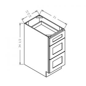 Shaker Gray Vanity Drawer Bases