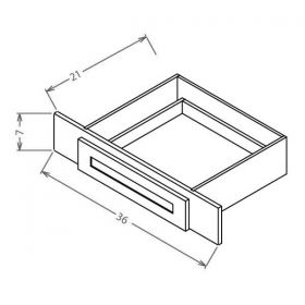 Shaker White Vanity Knee Drawer