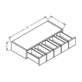 Shaker Gray Wall Spice Drawer
